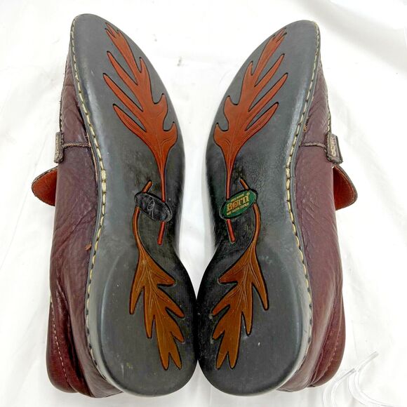 Born Women's Brown Leather Slip On Loafers Shoes Size 9 - Picture 7 of 9